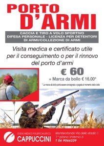 Certificato Medico Porto d'Armi monterotondo